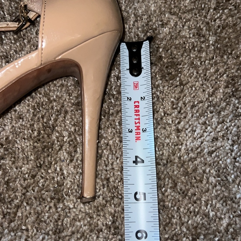 Jessica Simpson nude patent leather high heels dress shoes 4.75” heel height 8.5 - Picture 11 of 12